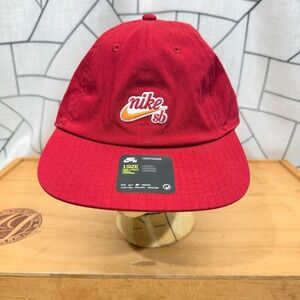 Nike SB Hat Unisex One Size Red Excellent Heritage86 Dri-FIT Ripstop Strapback